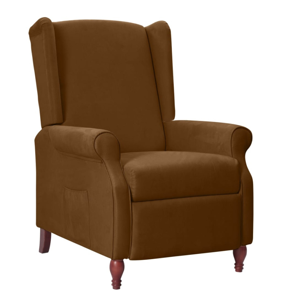 Fauteuil inclinable Marron Tissu