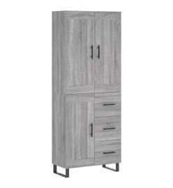 Buffet haut Sonoma gris 69,5x34x180 cm Bois d'ingénierie