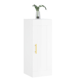 Armoire murale blanc brillant 34,5x34x90 cm bois d'ingénierie