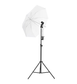 Kit d'éclairage de studio avec toiles de fond et parapluies