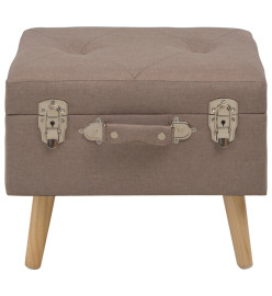 Tabourets de rangement 3 pcs Marron Tissu