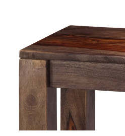 Table console Gris 120x30x76 cm Bois de Sesham massif