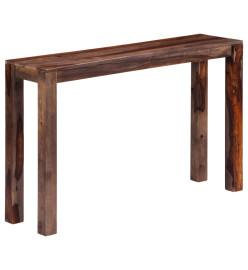 Table console Gris 120x30x76 cm Bois de Sesham massif