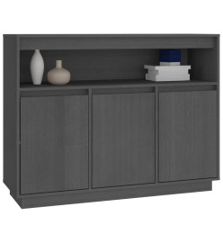 Buffet Gris 104,5x34x80 cm Bois massif de pin