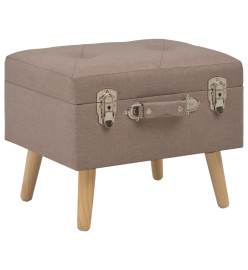 Tabouret de rangement 40 cm Marron Tissu