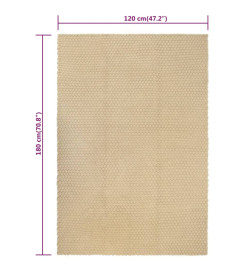 Tapis rectangulaire Naturel 120x180 cm Coton