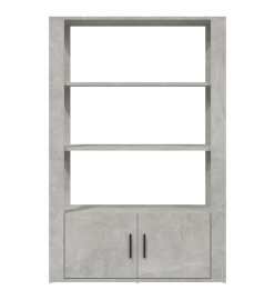 Buffet Gris béton 80x30x119,5 cm Bois d'ingénierie