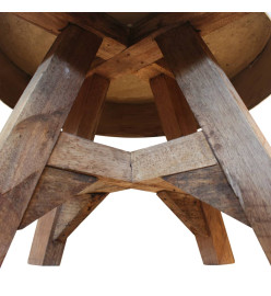 Table basse Bois de récupération massif 60 x 45 cm Argenté