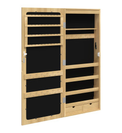 Armoire à bijoux avec miroir et éclairage LED mural