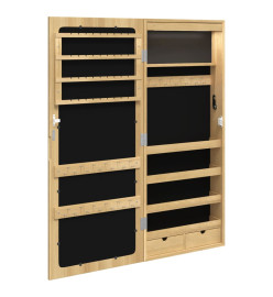 Armoire à bijoux avec miroir et éclairage LED mural