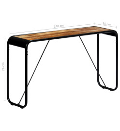 Table console 140 x 35 x 76 cm Bois de manguier massif brut