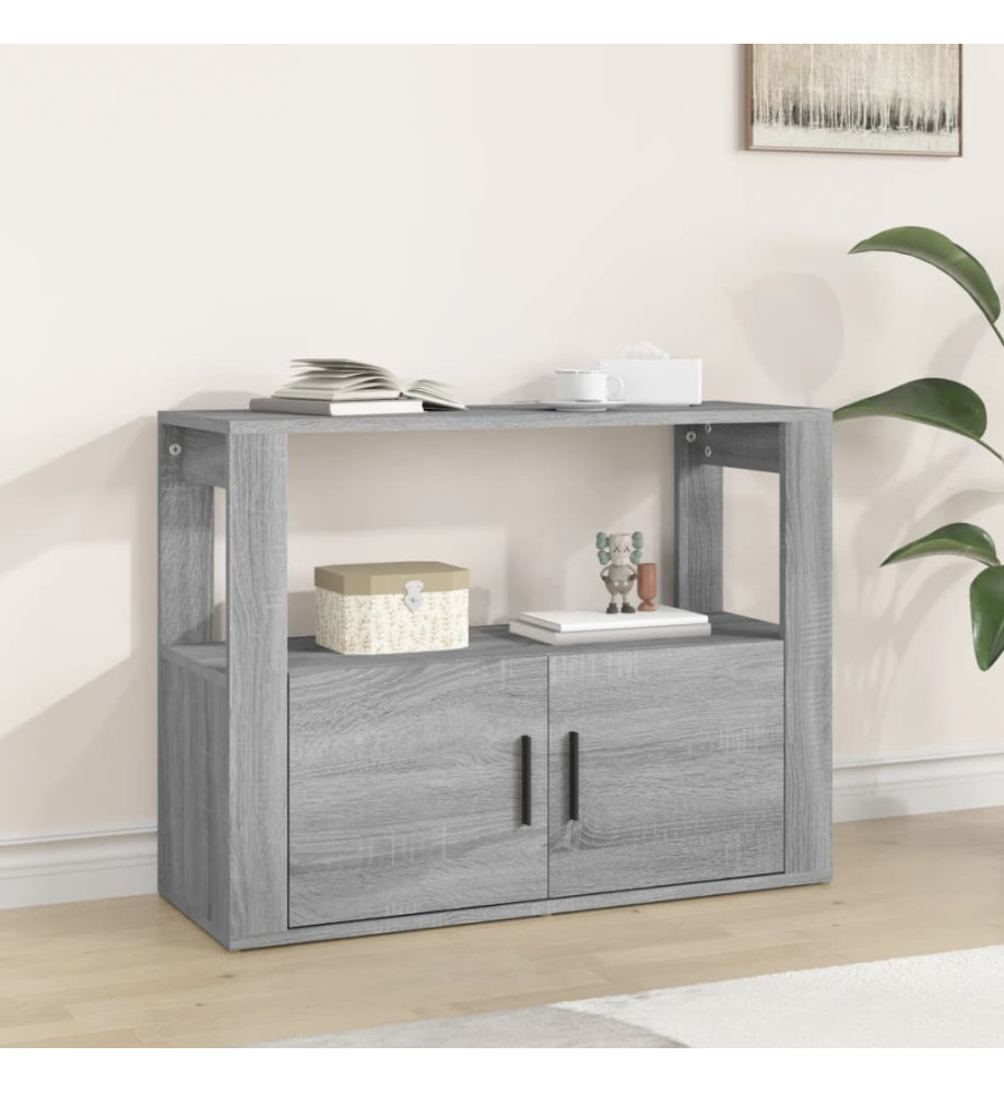 Buffet Sonoma gris 80x30x60 cm Bois d'ingénierie