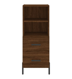 Buffet haut Chêne marron 34,5x34x180 cm Bois d'ingénierie