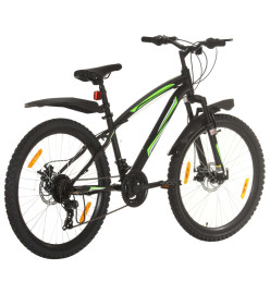 Vélo de montagne 21 vitesses Roues de 26 pouces 36 cm Noir