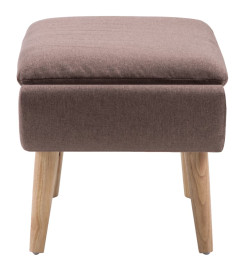 Fauteuil sans accoudoirs avec repose-pied Marron Tissu