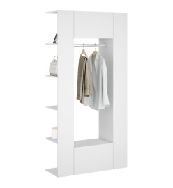 Armoires de couloir 2 pcs Blanc Bois d'ingénierie