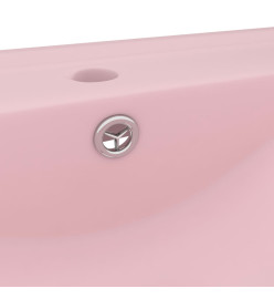 Lavabo avec trou de robinet Rose mat 60x46 cm Céramique