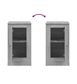 Buffets 2 pcs sonoma gris 37,5x35,5x67,5 cm bois d'ingénierie