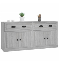 Buffets 2 pcs sonoma gris bois d'ingénierie