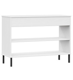 Armoire console avec pieds en métal Blanc Bois pin massif OSLO