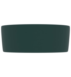 Lavabo rond de luxe Vert foncé mat 40x15 cm Céramique