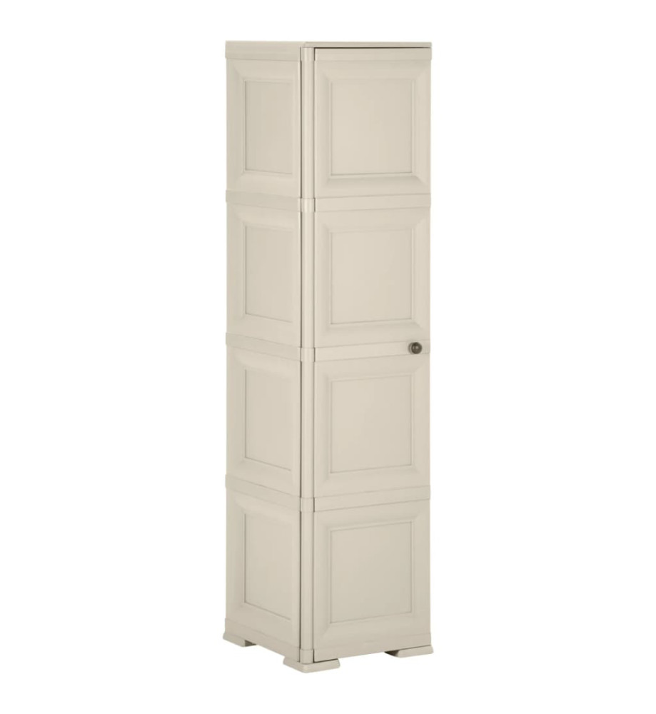 Armoire plastique 40x43x164 cm design bois glace à la vanille