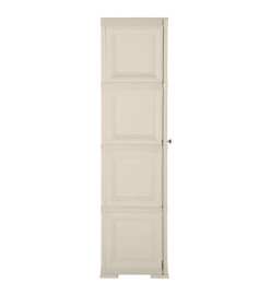 Armoire plastique 40x43x164 cm design bois glace à la vanille