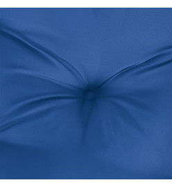 Coussin de palette bleu royal 60x40x12 cm tissu