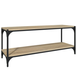 Meuble TV Chêne sonoma 100x33x41 cm Bois d'ingénierie et acier