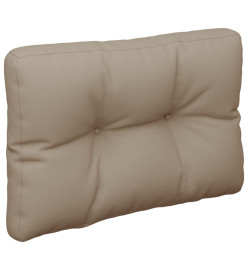 Coussin de palette taupe 60x40x12 cm tissu