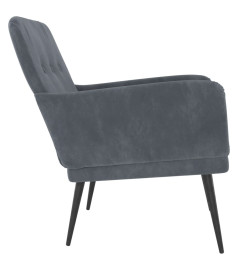 Fauteuil Gris foncé 62x79x79 cm Velours