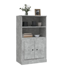 Buffet haut gris béton 60x35,5x103,5 cm bois d'ingénierie