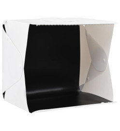 Boîte à lumière studio LED pliable 40x34x37 cm Plastique Blanc