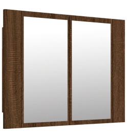 Armoire à miroir LED Chêne marron 60x12x45 cm Bois d'ingénierie