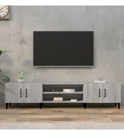 Meuble TV sonoma gris 180x31,5x40 cm bois d'ingénierie