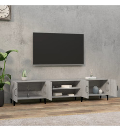 Meuble TV sonoma gris 180x31,5x40 cm bois d'ingénierie