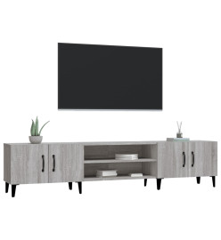 Meuble TV sonoma gris 180x31,5x40 cm bois d'ingénierie