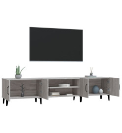 Meuble TV sonoma gris 180x31,5x40 cm bois d'ingénierie