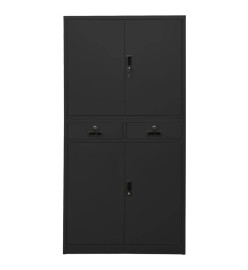 Armoire de bureau Anthracite 90x40x180 cm Acier