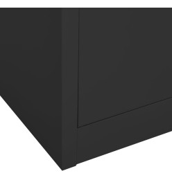 Armoire de bureau Anthracite 90x40x180 cm Acier