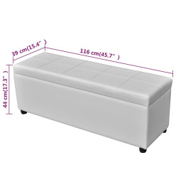 Banc long de rangement Bois Blanc