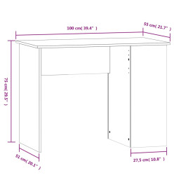 Bureau Blanc 100x55x75 cm Bois d'ingénierie