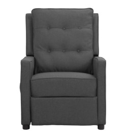 Fauteuil de massage inclinable Gris foncé Tissu