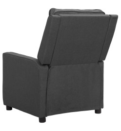 Fauteuil de massage inclinable Gris foncé Tissu