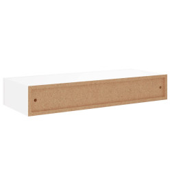 Étagères à tiroirs murales 2 pcs Blanc 60x23,5x10 cm MDF