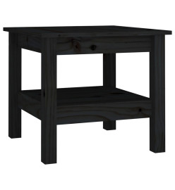 Table basse Noir 45x45x40 cm Bois massif de pin