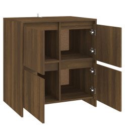 Buffets 2 pcs Chêne marron 70x41x75 cm Aggloméré