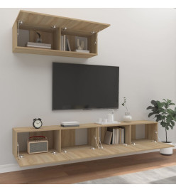 Ensemble de meubles TV 3 pcs Chêne sonoma Bois d'ingénierie