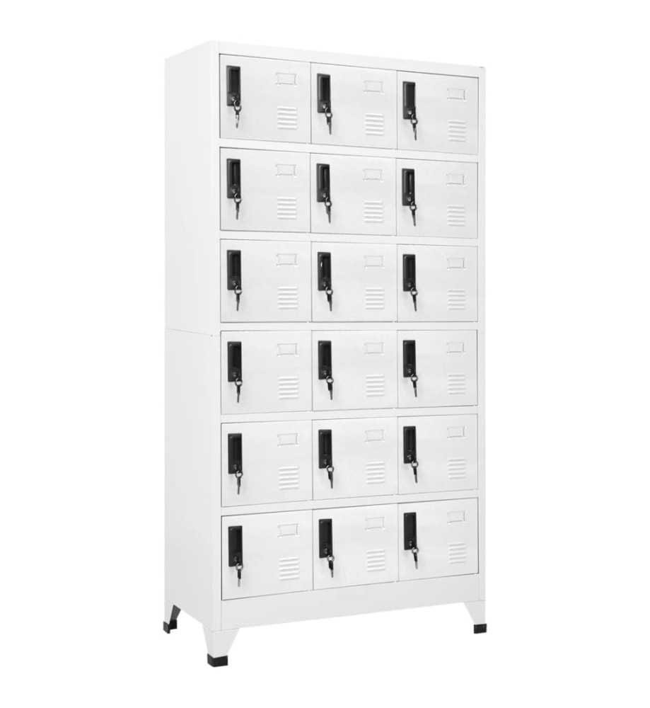 Armoire à casiers Blanc 90x40x180 cm Acier