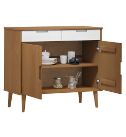 Buffet MOLDE Marron 90x40x80 cm Bois massif de pin